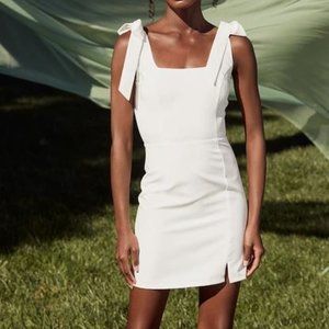 Your Sweetie White Tie-Strap Mini Dress Lulus